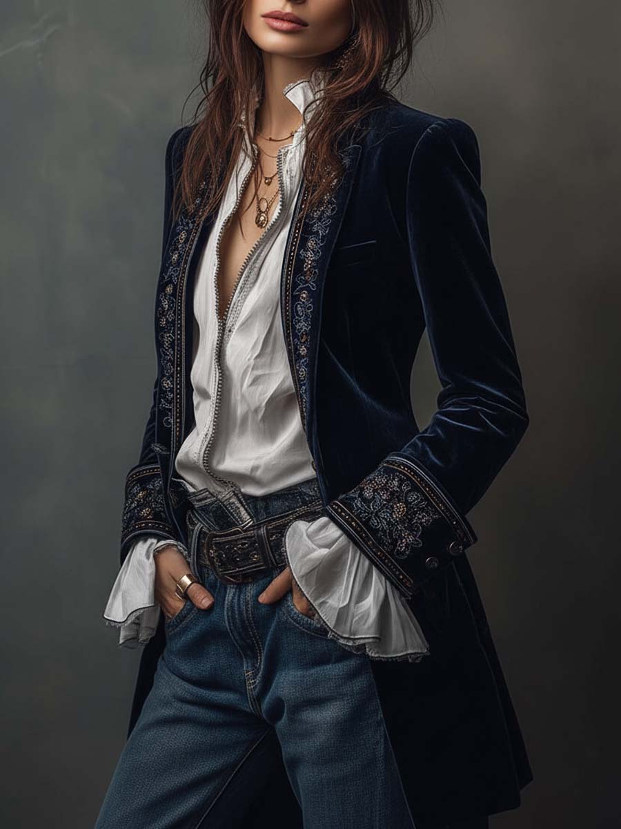 AMELIA™ | Embroidered Tailored Statement Jacket