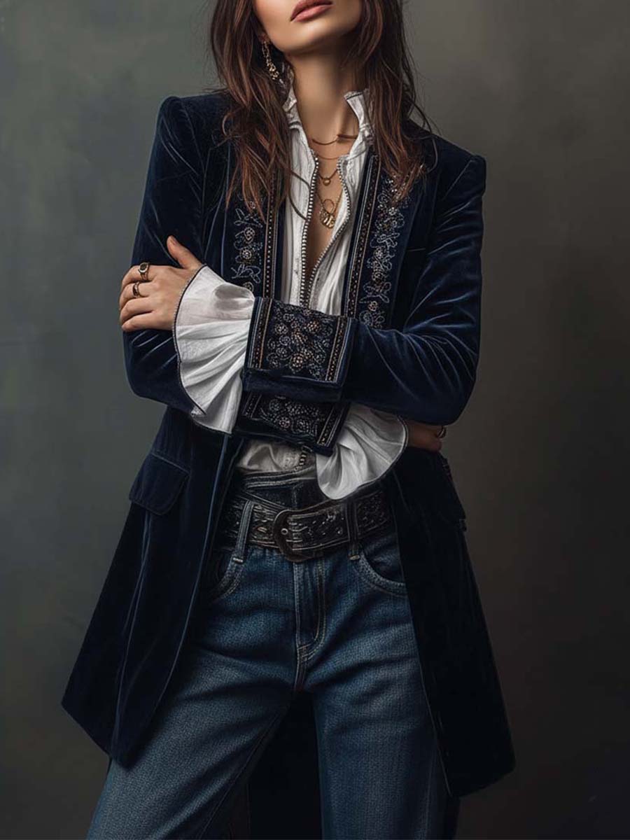 AMELIA™ | Embroidered Tailored Statement Jacket