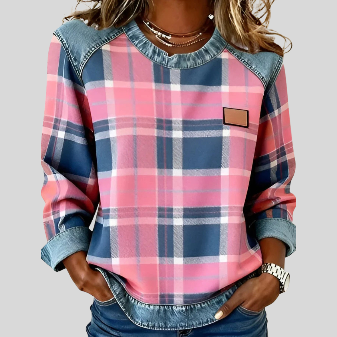 Selena™ | Cozy Plaid Sweatshirt