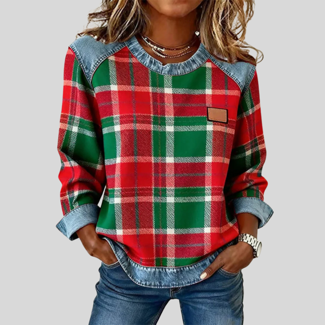 Selena™ | Cozy Plaid Sweatshirt