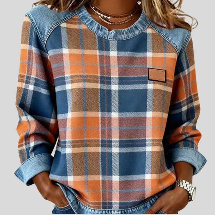 Selena™ | Cozy Plaid Sweatshirt