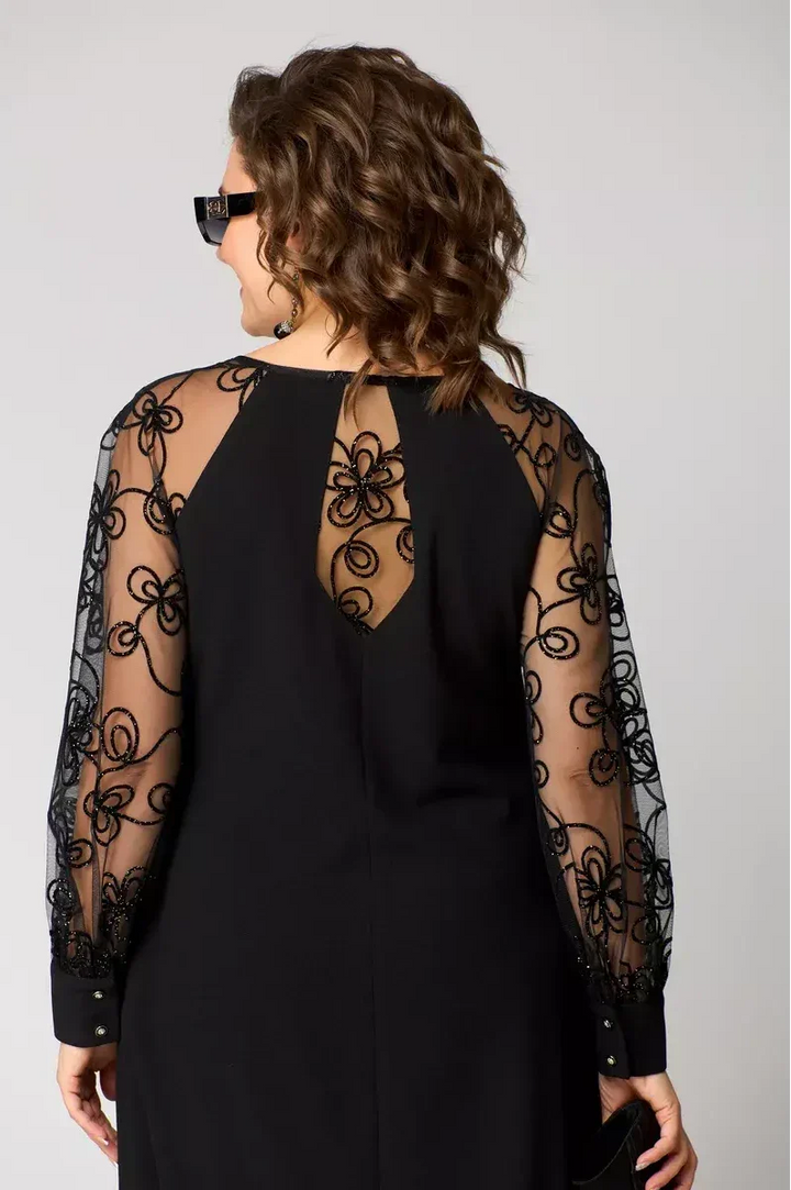 MARGARET | Timeless Lace Sleeve Midi Dress