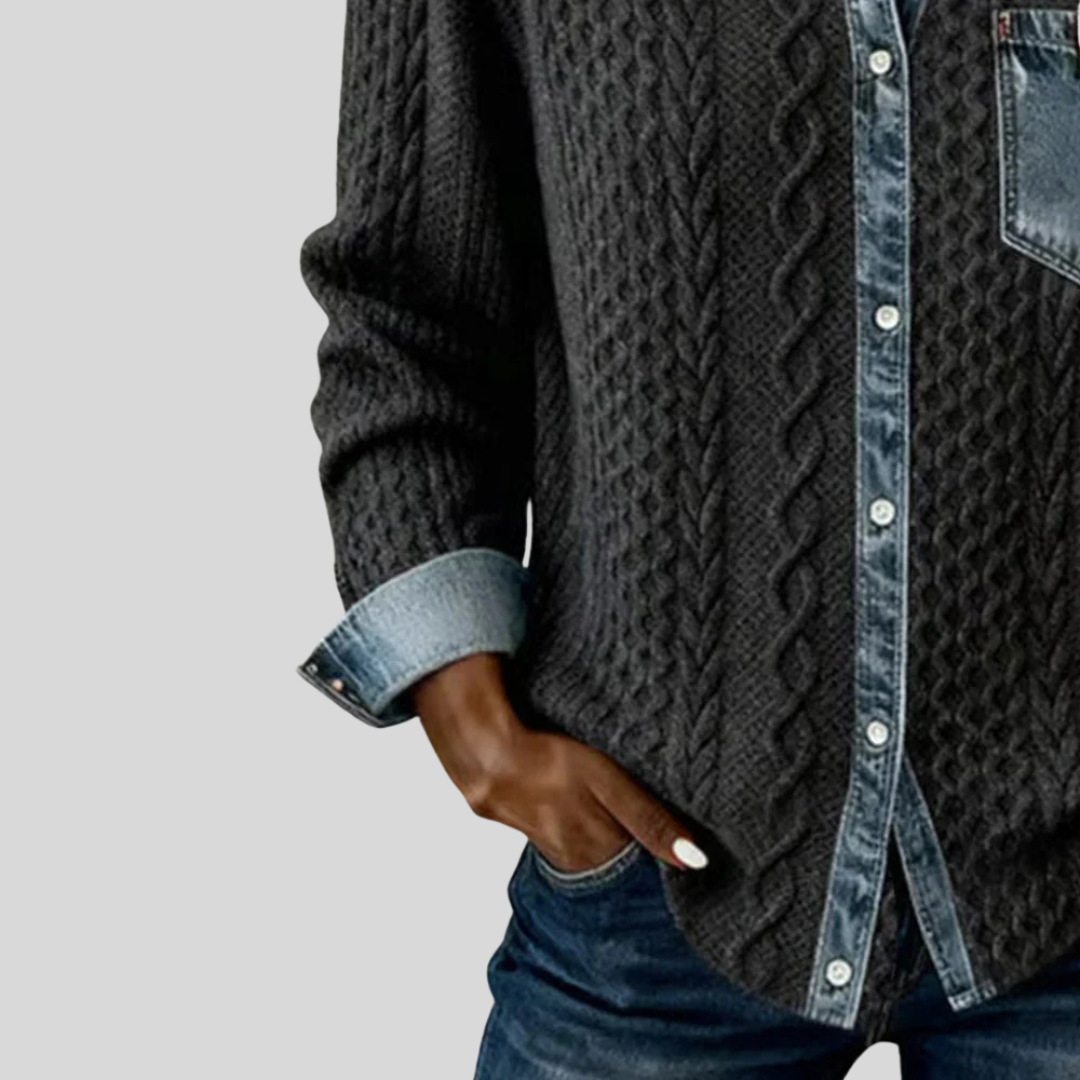 ava™ | Denim Patchwork Shirt