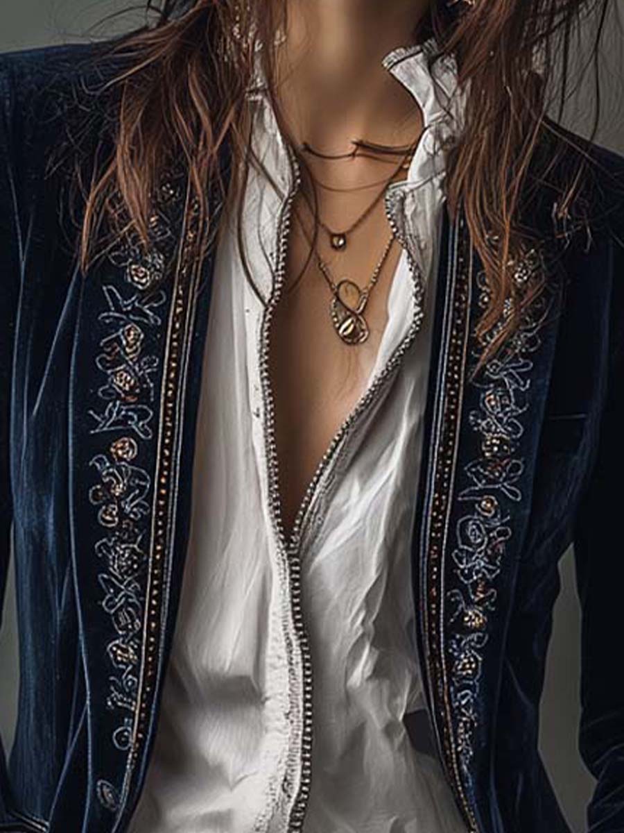 AMELIA™ | Embroidered Tailored Statement Jacket