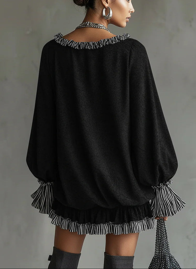 CHARLOTTE – Relaxed Ruffled Mini Dress