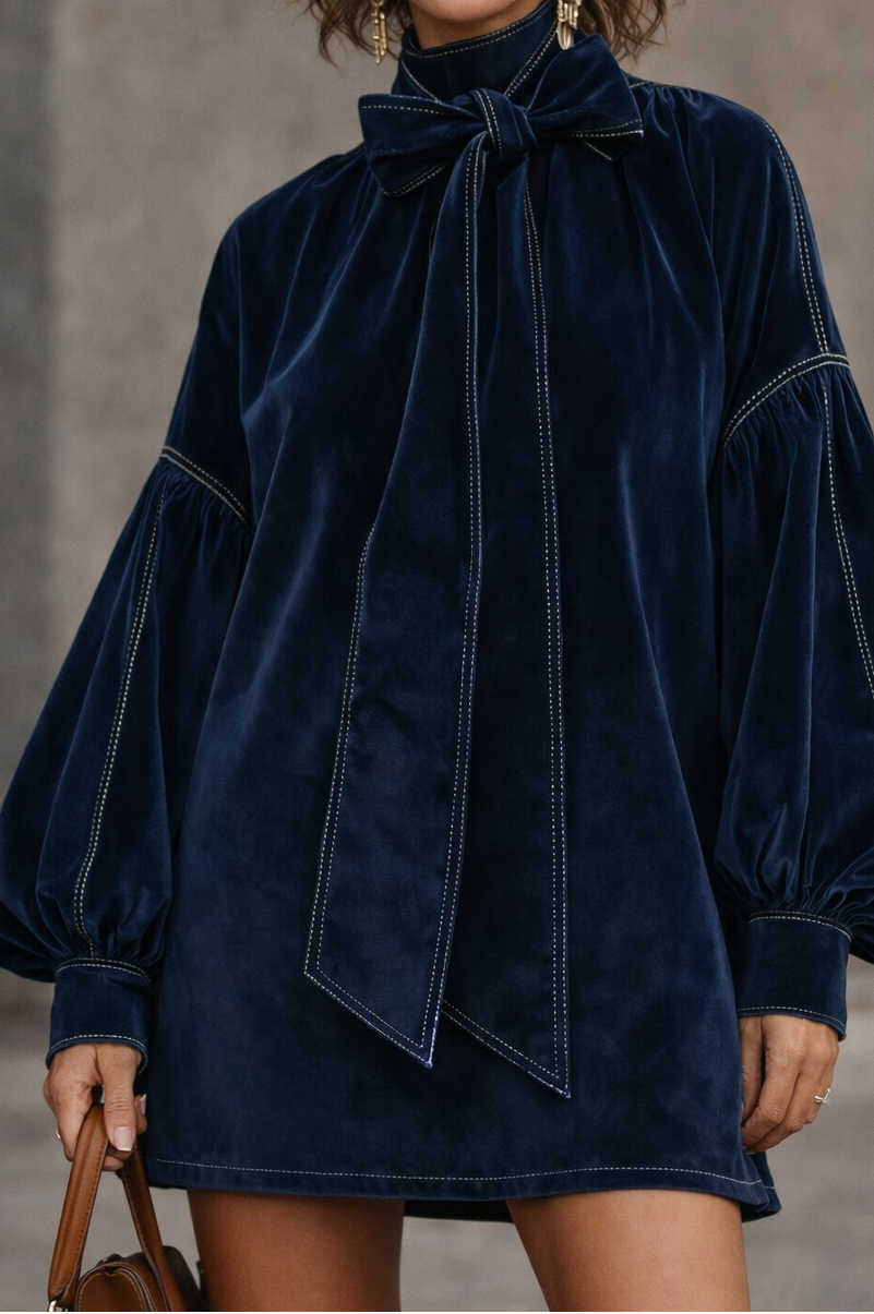 AVA | Elegant Velvet Mini Dress
