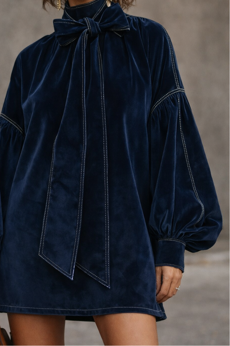 AVA | Elegant Velvet Mini Dress