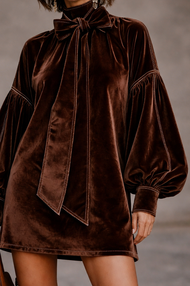 OLIVIA | Elegant Velvet Mini Dress