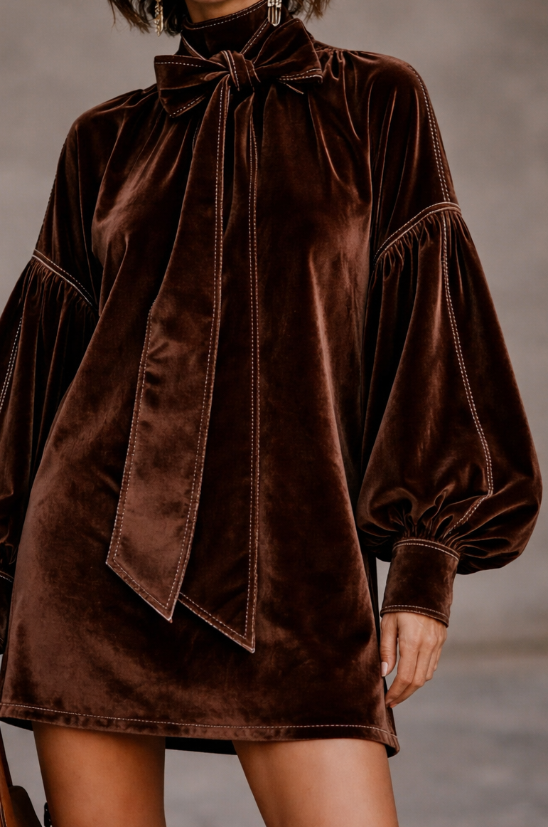 AVA | Elegant Velvet Mini Dress
