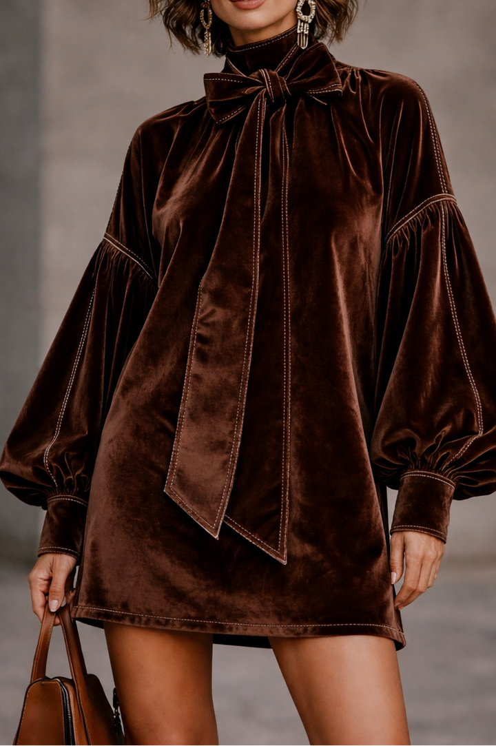 AVA | Elegant Velvet Mini Dress