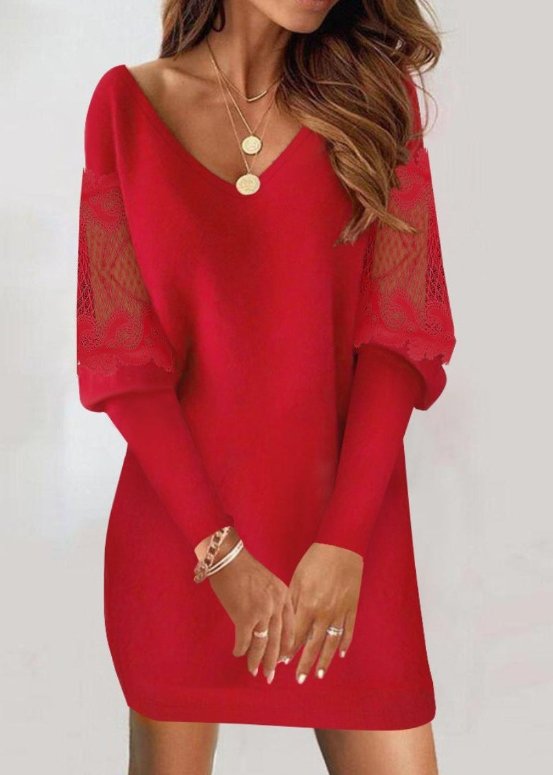 EMMA™ | Lace Sleeve Elegant Dress