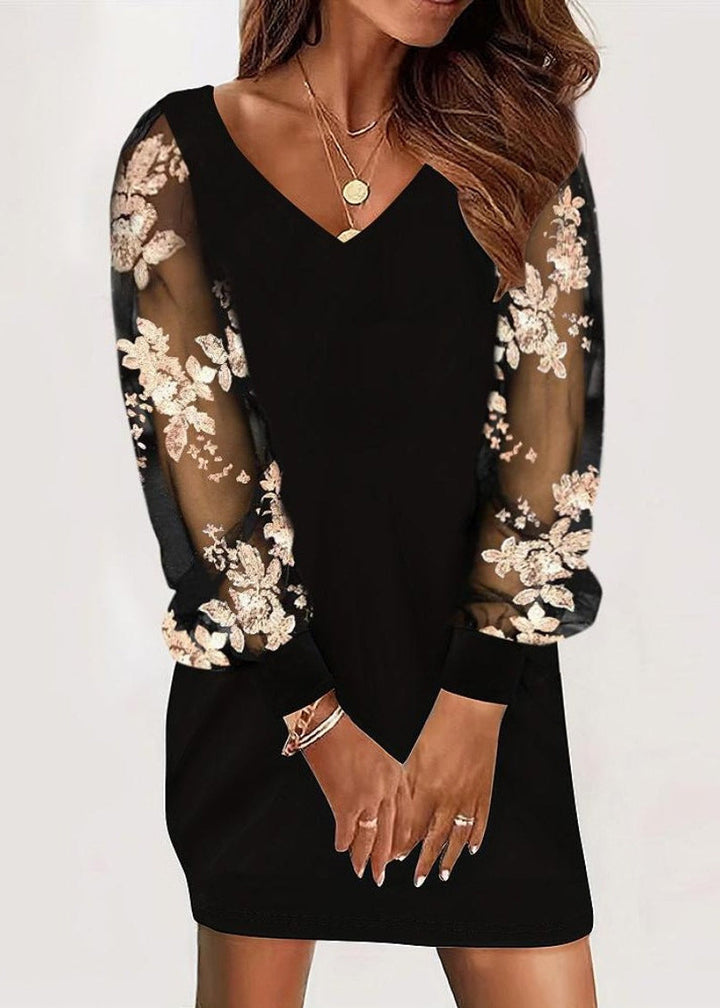 EMMA™ | Lace Sleeve Elegant Dress