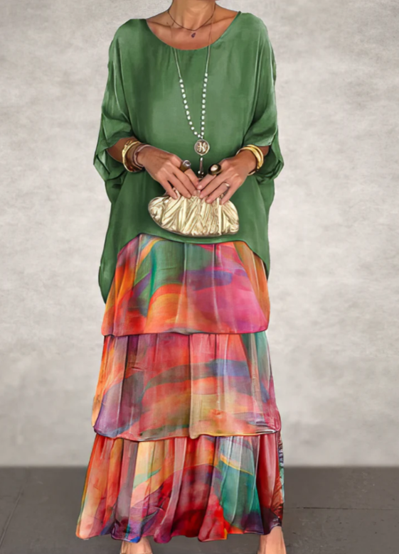 Margaret | Elegant Layered Maxi Dress