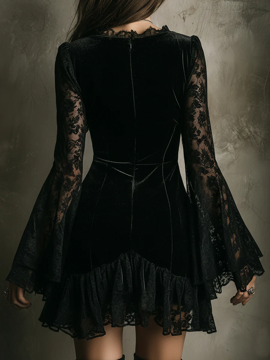Helen | Elegant Bell Sleeve Evening Dress