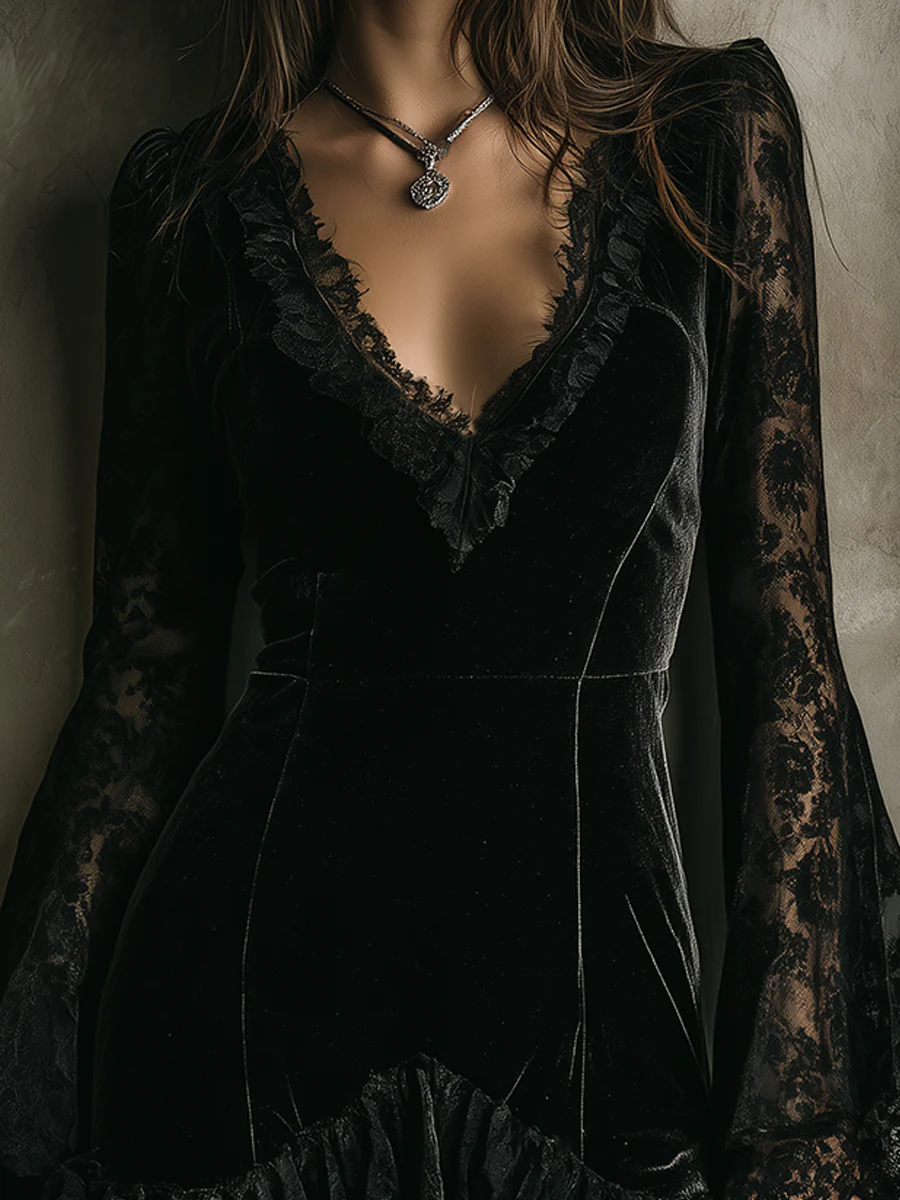 Helen | Elegant Bell Sleeve Evening Dress