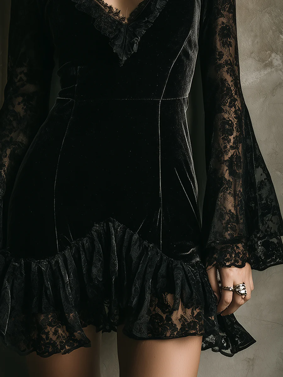 Helen | Elegant Bell Sleeve Evening Dress